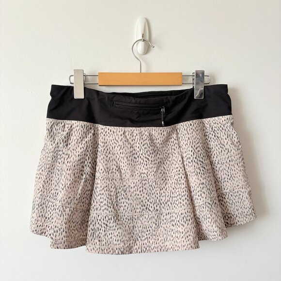 Lululemon Pace Rival Skirt II Dottie Dash Grain Black / Black Size 8 - Picture 7 of 8